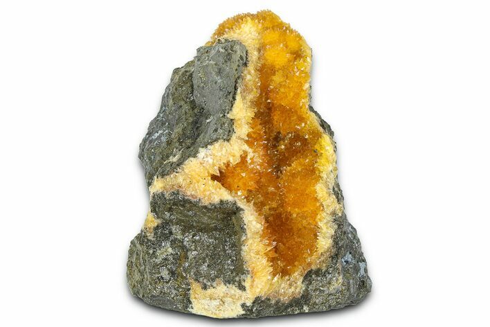 Intense Orange Calcite Crystal Cluster - Poland #374639